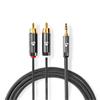 Stereo-Audiokabel 3,5 mm male- 2x RCA male 5.00 m Stereo-Aud