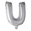 Folie Ballon Letter U Zilver XL 102cm leeg
