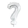 Folie Ballon Vraagteken ? Zilver XL 102cm leeg