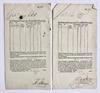 [Receipt, twaalfde penning, taxes, 1782] 2 kwitanties voor J