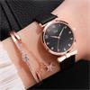 Luxe horloge met armband voor dames - quartz horloge met mag