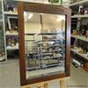 Online Veiling: Art deco facet geslepen spiegel in houten...