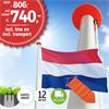 Aanbieding polyester vlaggenmast 12 meter inclusief NL vlag