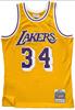 Mitchell & Ness Lakers Jersey Shaquille O'Neal Geel 96-97 Kl