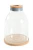 Zolux Life Bottle Fles Glas Grijze Rand Met Kurk 27X27X36,5