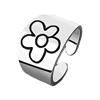 Vintage Zilveren Bloem Ring - Eenvoudige Charme Leuke Design