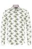 Overhemd bloemenprint Sam Denim White - 1069