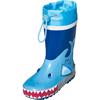 Playshoes regenlaarzen haai blauw
