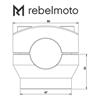 Grote foto rebelmoto risers 28 6mm motoren overige accessoires