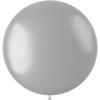 Zilveren Ballon Metallic Moondust Silver 80cm