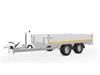 Eduard plateauwagen250 x 145, 2000 kg, lvh 56geremd open aan