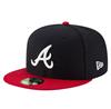 Atlanta Braves 59Fifty Fitted Cap Navy Rood Cap Maat : 7/1.4
