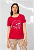 T-shirt met print - Cherry red 34
