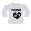 T-Shirt mama is my bestie 50/56 / lange mouw / wit