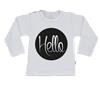 T-Shirt hello 50/56 / lange mouw / wit