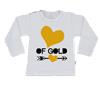 T-Shirt hart of gold 50/56 / lange mouw / wit