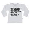 T-Shirt Lange mouw No sleep 50/56 / lange mouw / wit