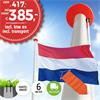 Aanbieding polyester vlaggenmast 6 meter inclusief NL vlag e