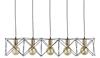 Industriële Hanglamp - Zwart Metalen Frame - Gouden Fitting
