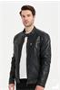 Heren Imitatieleren jas Delman Black