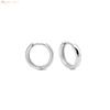 Zilveren huggie hoops 16 mm