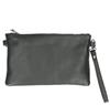 MELISSA Italiaans leren clutch zwart met afneembaar schouder