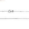 Zilveren kabel bolletjes ketting 40 cm