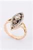 Gouden markies ring met roos diamanten