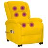 Grote foto vidaxl sta op massagestoel verstelbaar fluweel geel beauty en gezondheid massage