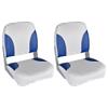 vidaXL Bootstoelen 2 st inklapbare rugleuning 41x36x48 cm bl