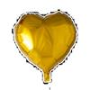 Helium Ballon Hart Goud 45cm leeg