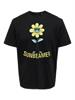 Roger Regular Flower Tee Zwart Kledingmaat : S