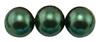 10 x prachtige glasparel kleur: DarkGreen 14mm