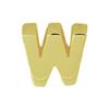 Letter Hanger W van 14K Geelgoud