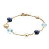 Excellent Jewelry Gouden Armband met Blauwe Topaas en Lapis