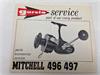 Garcia service boekje van Mitchell 496 497 molen