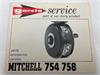 Garcia service boekje van Mitchell 754 758 vliegvisreel