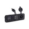 12 Volt lader, USB lader en voltmeter in één
