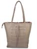Taupe Vera Pelle leren shopper