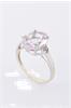 9 krt. ring met amethist en 6 diamanten (Bwg)