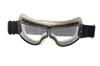 CRG black, white leather cruiser motor goggles Colour glasse