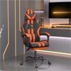 Grote foto vidaxl chaise de jeu avec repose pied noir et orange similic huis en inrichting stoelen