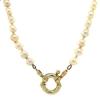 Parel collier met gouden veerring sluiting 14 krt