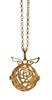 Prachtige lange ketting c.a. 80cm met een goud kleur Engelen