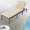 Ligbed Cartes 198x60x27 cm creme en grijs