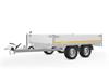 Eduard plateauwagen256 x 180, 2000 kg, lvc 63geremd open aan