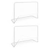 vidaXL Voetbaldoelen 2 st met netten 182x61x122 cm staal wit