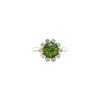 Witgouden ring met diamant en peridoot 14 krt  €947.5