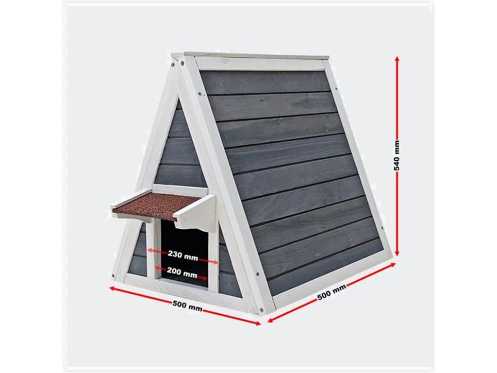 Luxe Kattenhuis met Balkon en Trap, Massief Hout, 2 Verdiepingen