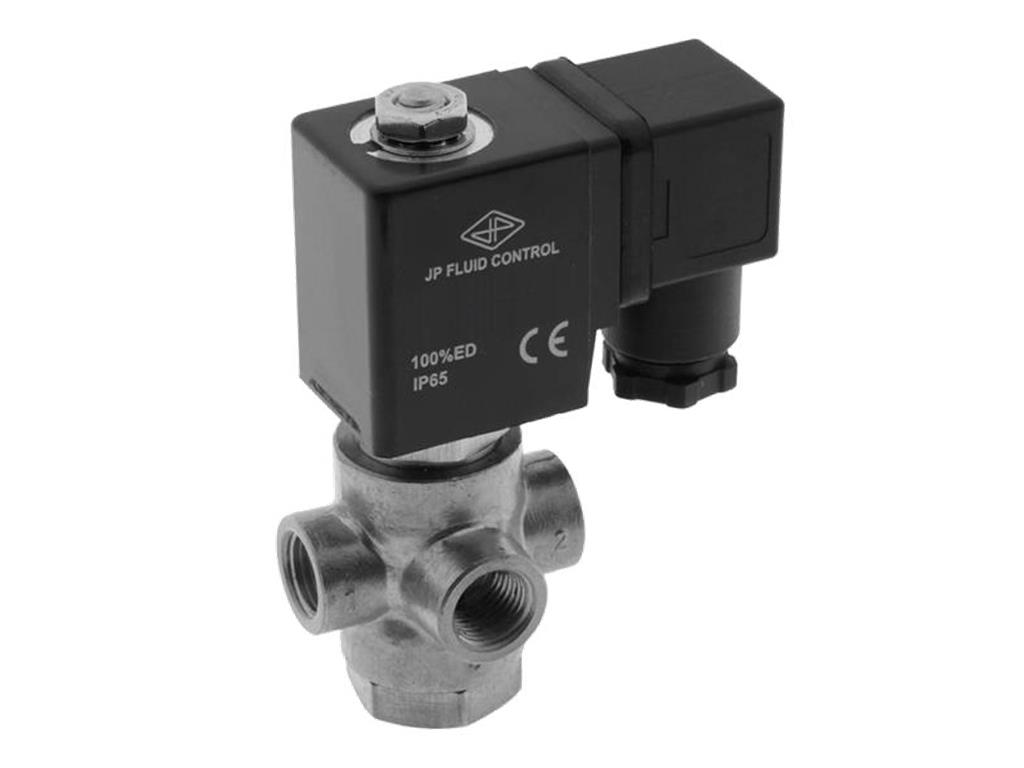 Edelstahl 304 Magnetventil 3/2 Wege - 1/4 BSP Für Gas, Wasser & Luft (24V DC N.O.)